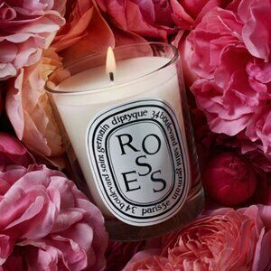 NWT Diptyque Roses Candle Sealed with Gift Box and Bag 6.5 oz 190g 50 hours 3.5"
